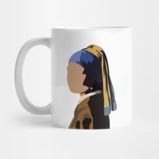 Minimal Girl with Pearl Earring Mug